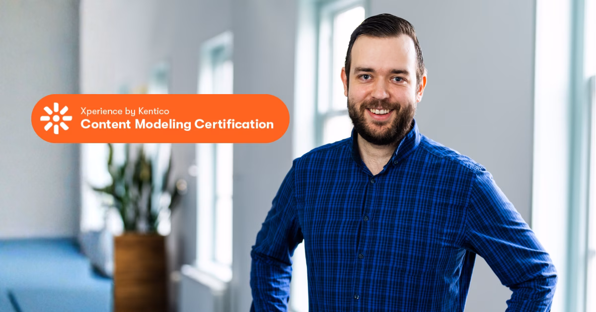 Patrick Lobregt, Business Analist bij Aviva Solutions, behaalt Kentico Content Modeling Certificaat.