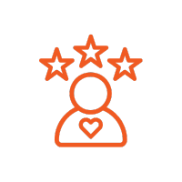 Een persoon met sterren eromheen