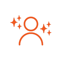 Een persoon met sterren eromheen