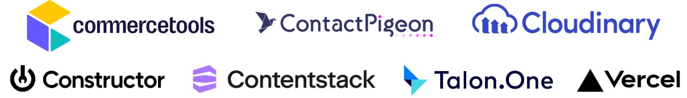 Plaisio's Composable Commerce platform bestaat onder andere uit Contentstack, Constructor, Cloudinary, commercetools, Vercel, Contact Pigeon en Talon.One.